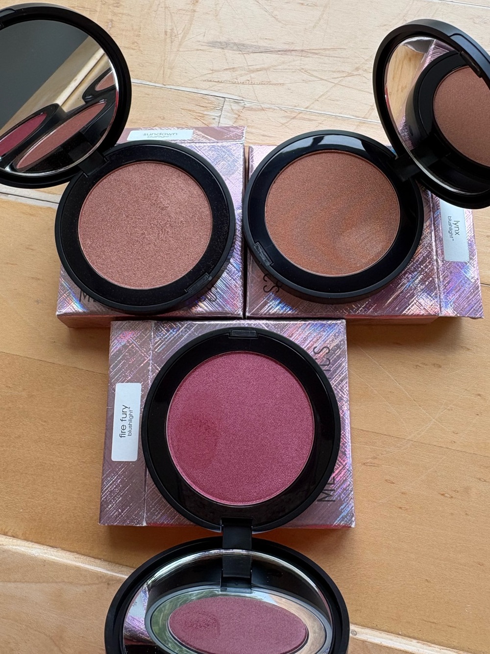 Melt Cosmetics Powder Blushlight Bundle: Fire Fury, Sundown, Lynx - Picture 2 of 7